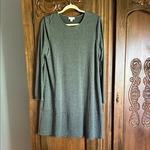 Pure Jill , J Jill, Gray Long Sleeve Dress, Size Medium
